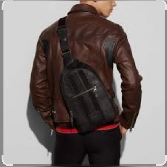 Vintage Coach Black Men's Sling Bag - Picture 1 of 11